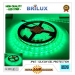 LED Strip Brilux SMD 5050 Mata Besar | IP 65 - Outdoor - Green / Hijau